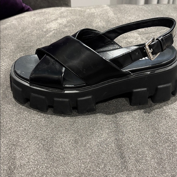 Prada Women's Black Platform Sandals - Picture 2 of 3